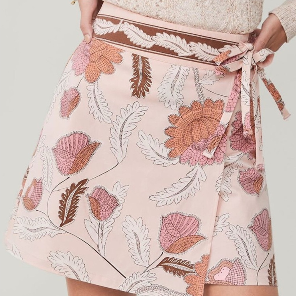 SPARTINA 449 Matilda Bi-stretch Skirt 1859 Lighthouse Floral Stitch :: size S